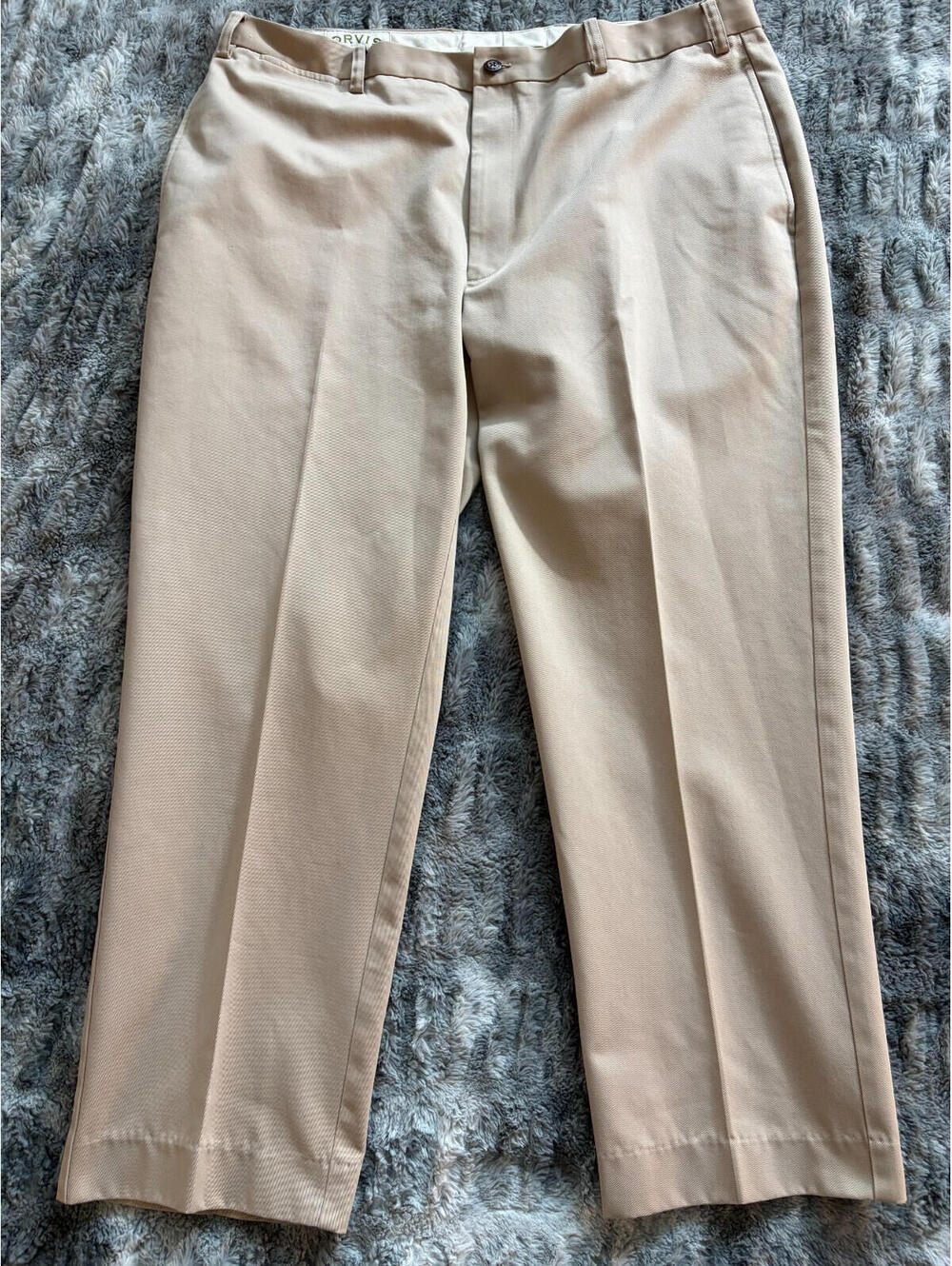 Orvis Khaki Pants Mens Flat Front Straight Leg Size 40 x 29